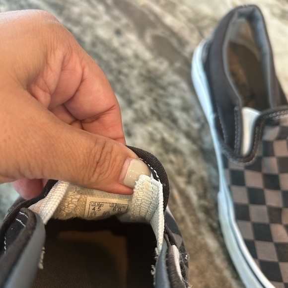 Vans Black and Brown Checkered Loafers, size 6, have wear but GUC - Picture 5 of 8